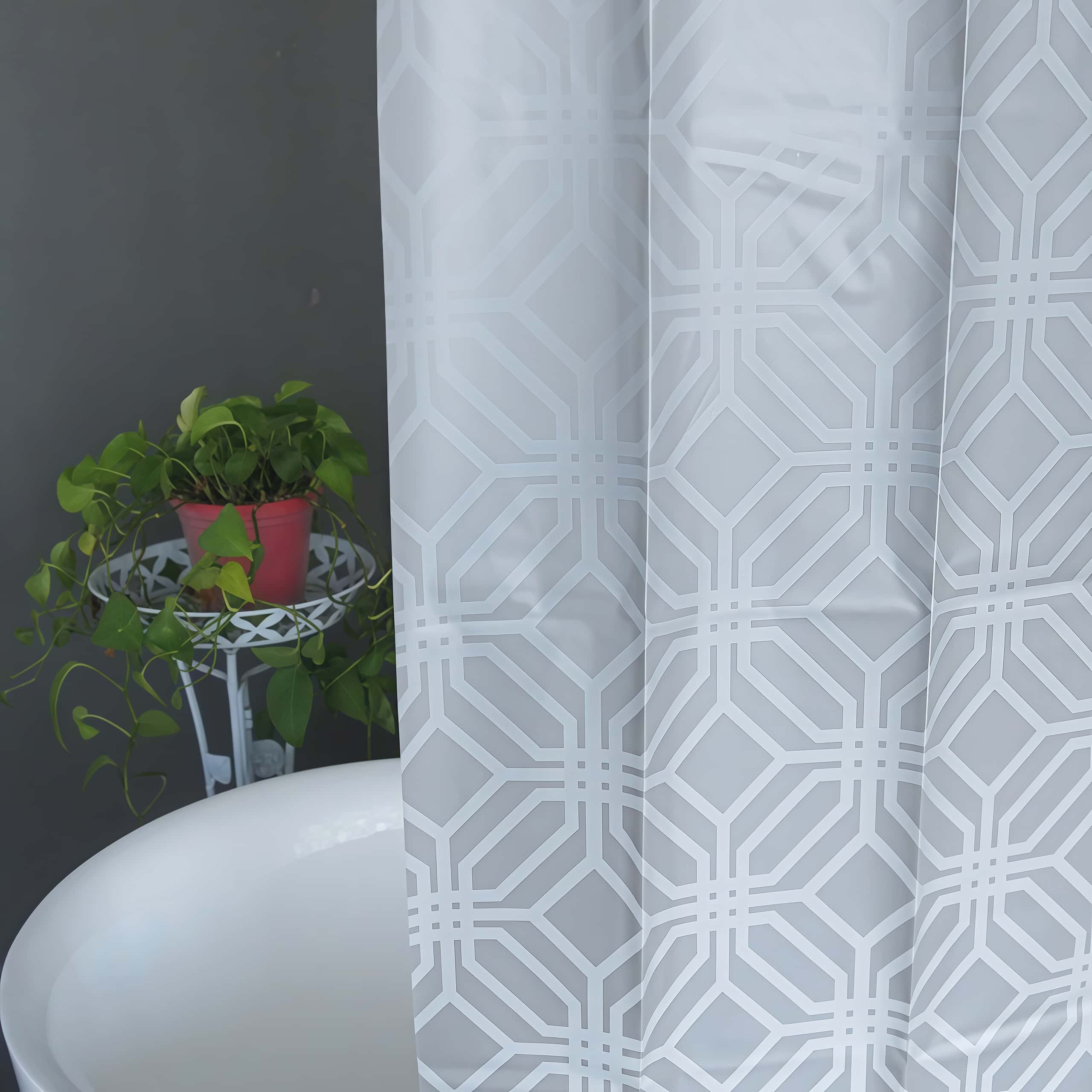 Geometric Eyelet Shower Curtain Grey 5.jpg