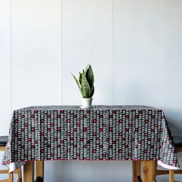 Romantic Hearts Tablecloth with Flannel Backing