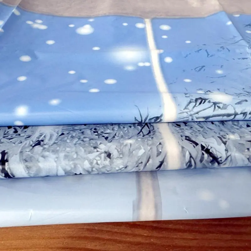 Winter View Flannel Backed Vinyl Tablecloth