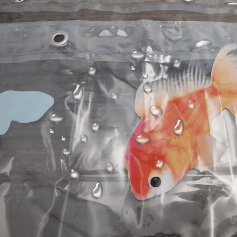 Goldfish Print Vinyl Shower Curtain