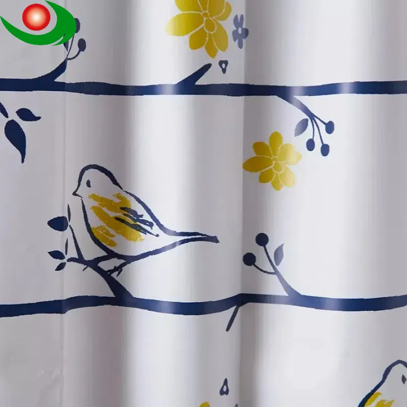 Charming Bird Pattern PEVA Shower Curtain