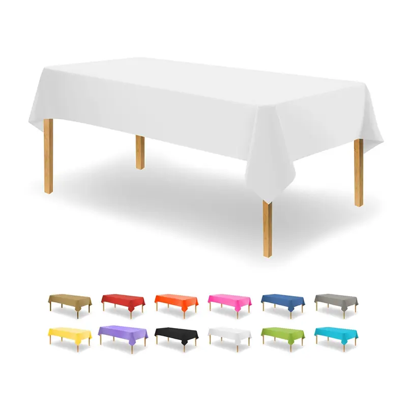 Tablecloths, Custom Tablecloths, Rectangular Tablecloths - Stain Resistant, Wrinkle Resistant, Washable Polyester Tablecloths for Dining Tables, Buffet Parties and Camping