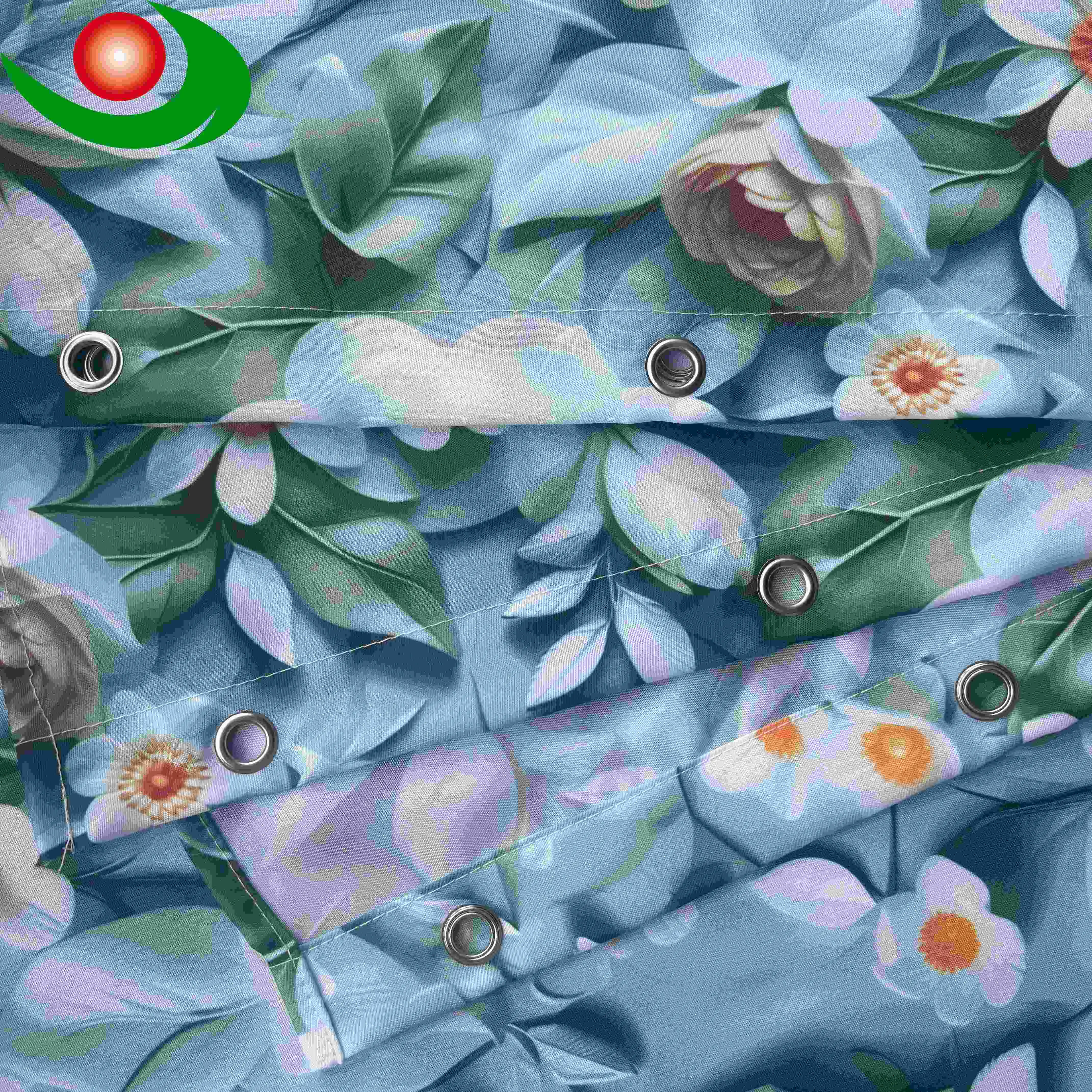 Nature-Inspired Fabric Shower Curtain