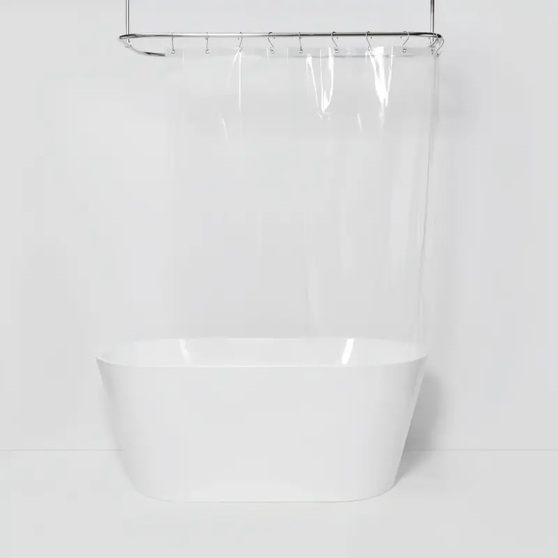 Transparent PEVA Shower Curtain
