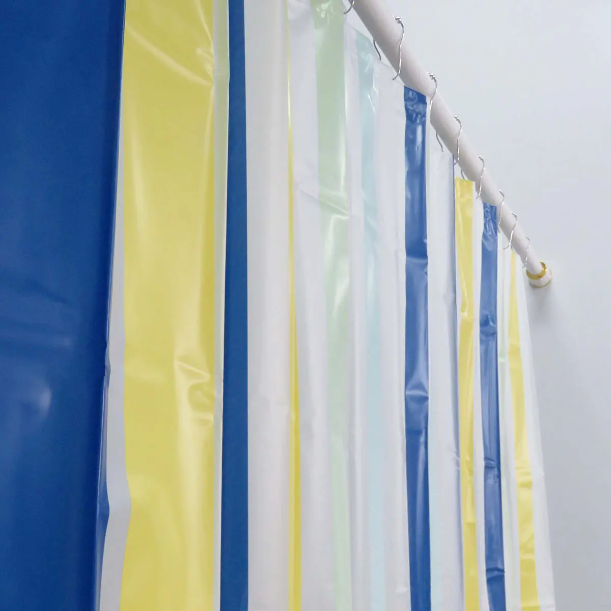 Seaside Charm PEVA Striped Shower Curtain