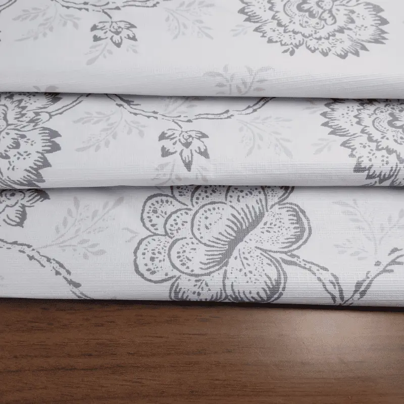 Grey Printed Vinyl Tablecloth