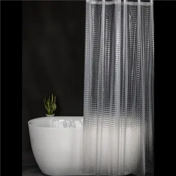 Waterproof Shower Curtain Liner 8G PEVA Thickened Shower Curtain , Shower, Bathtub Shower Curtain Liner, 3D Cat's Eye Pattern, 12 Hooks