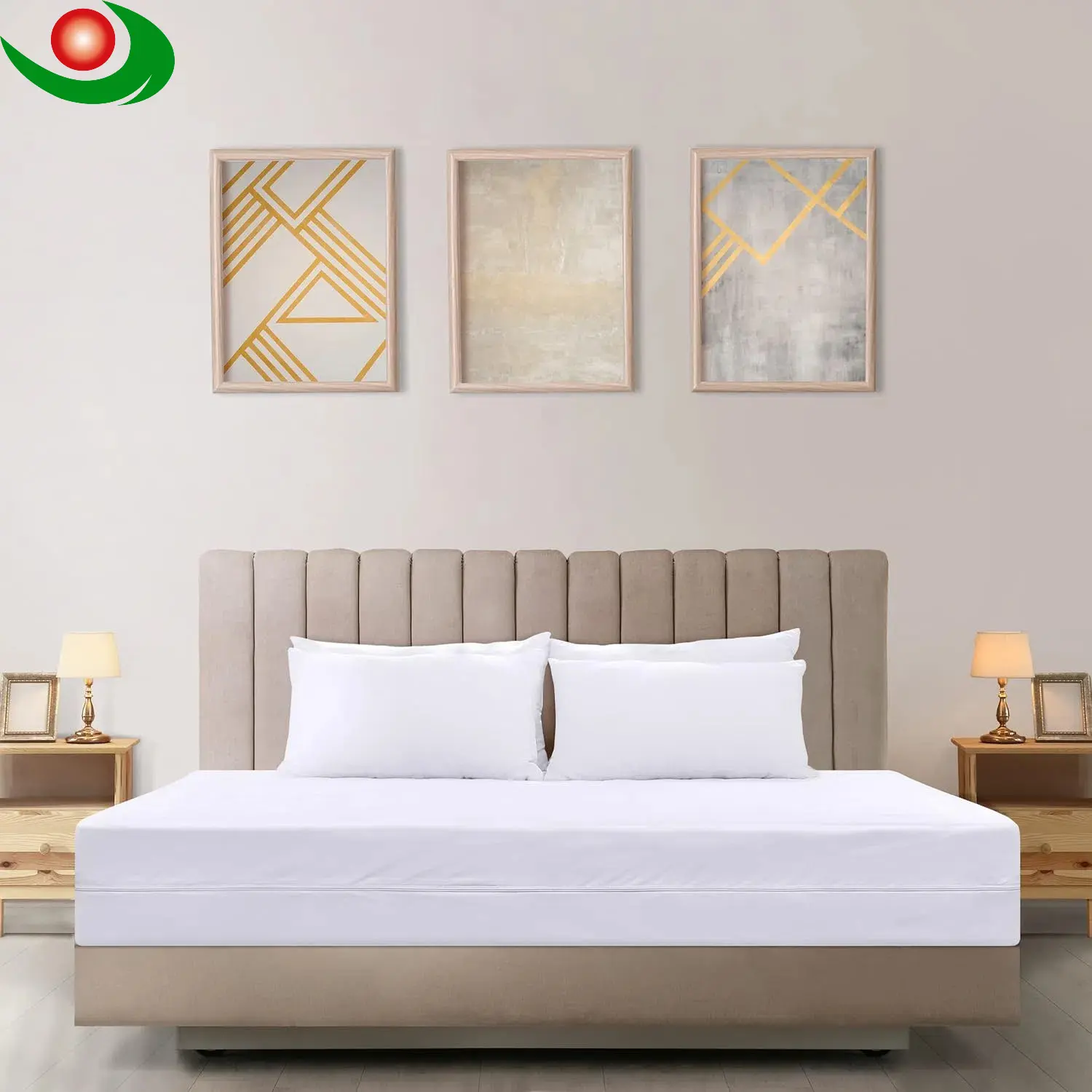 Jiayuan Bedding Zippered Mattress Encasement, 100% Waterproof Bed Bug and Dust Mite Proof Mattress Protector, Absorbent Six-Sided Mattress Cover