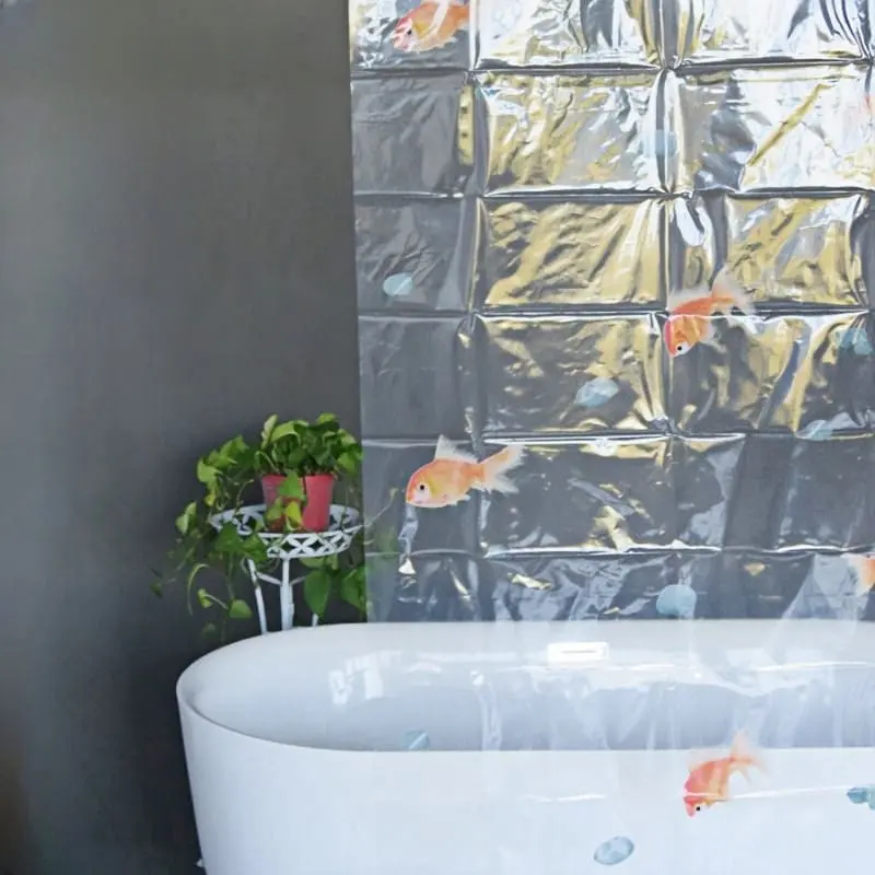 Goldfish Print Vinyl Shower Curtain