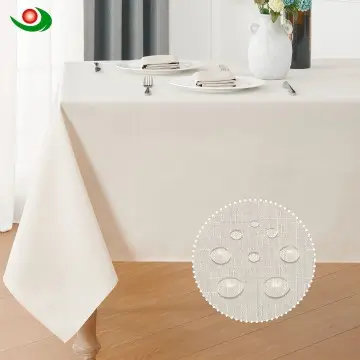 Jiayuan Rectangular Tablecloth Faux Linen Waterproof and Wrinkle Resistant Oblong Decorative Table Cloth for Kitchen Dining Party Buffet.