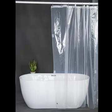 Bathroom Shower Curtain - Waterproof Plastic Shower Curtain Premium PEVA Non-toxic with Rust Proof Grommets Clear 8g Heavy Duty Bathroom Accessories