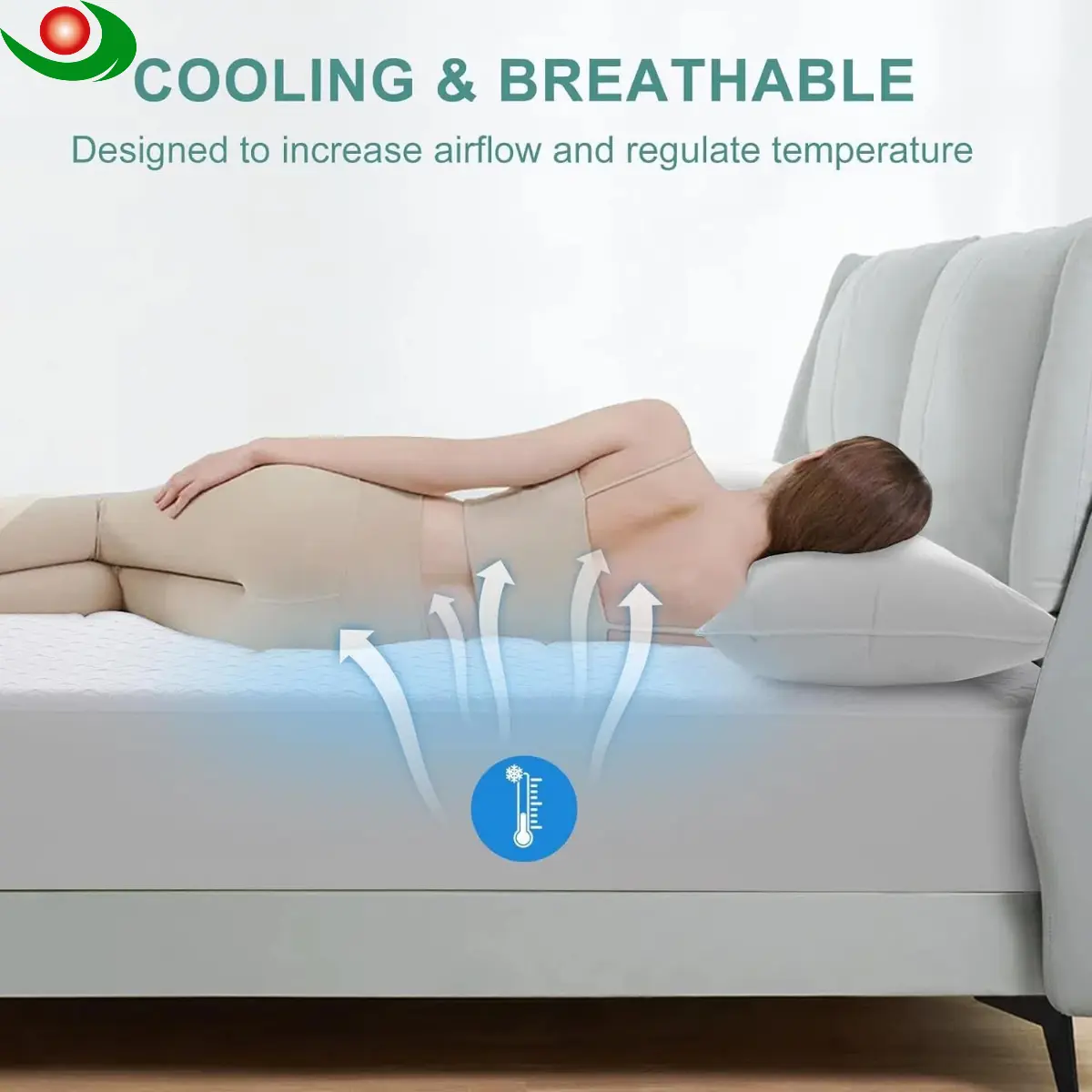 Premium 100% Waterproof Mattress Protector,4D Air Cooling 300GSM Mattress Pad Cover,Breathable All-Round 360° Bed Mattress Topper Protection Noiseless Vinyl Free