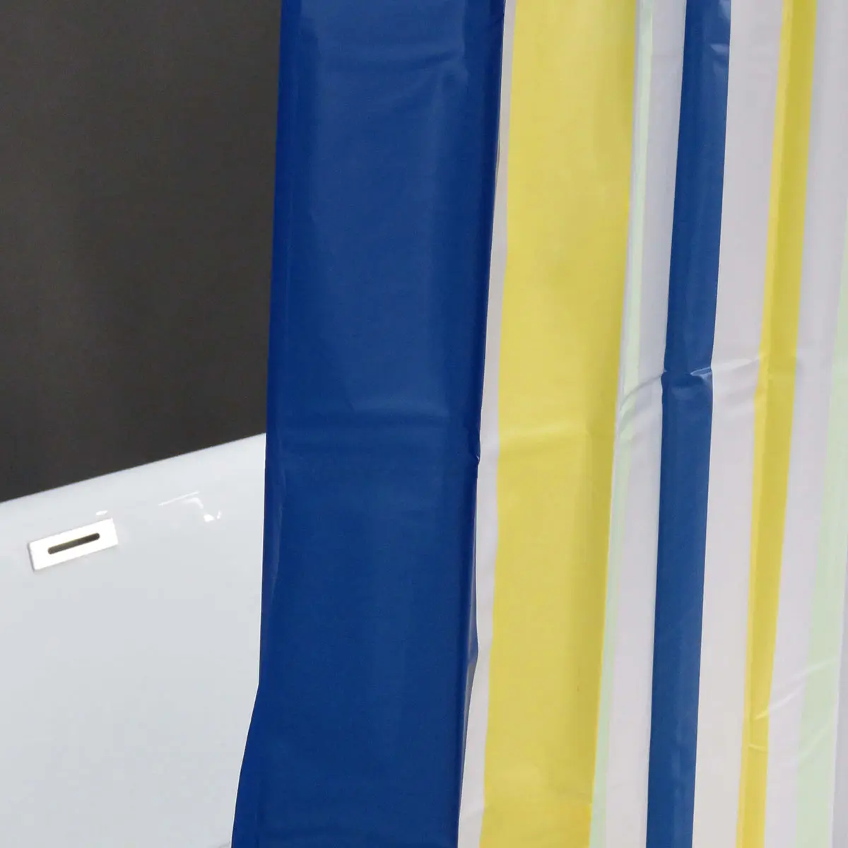 Seaside Charm PEVA Striped Shower Curtain