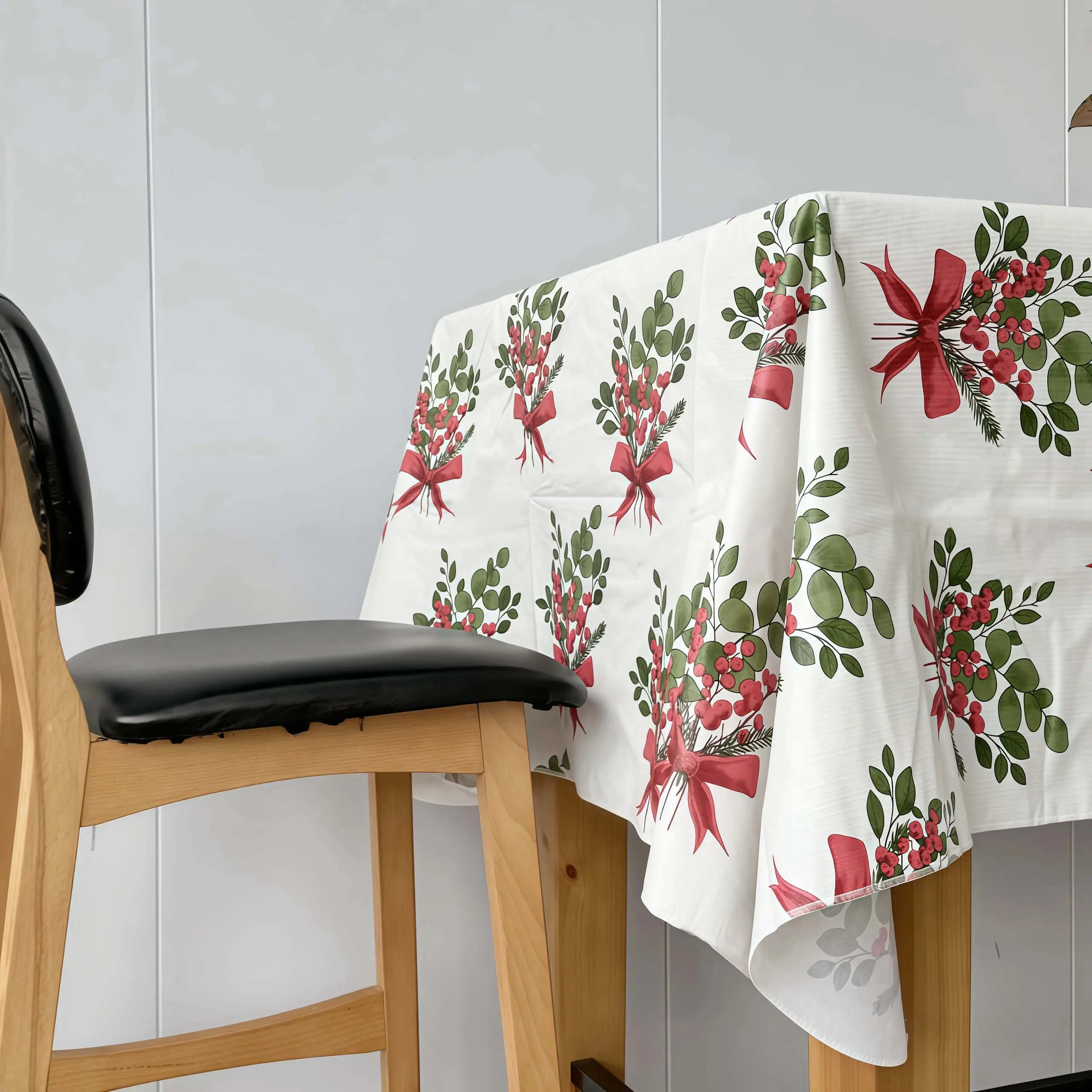 Christmas Cheer Flannel Backed Vinyl Tablecloth