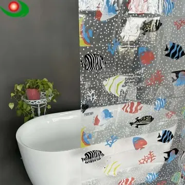 Ocean Theme PEVA Shower Curtain