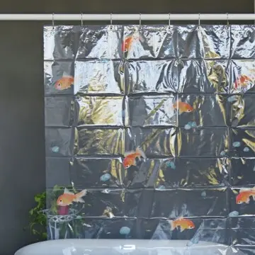 Goldfish Print Vinyl Shower Curtain
