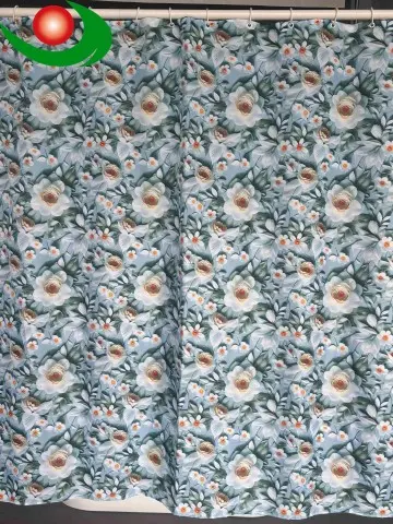 Nature-Inspired Fabric Shower Curtain