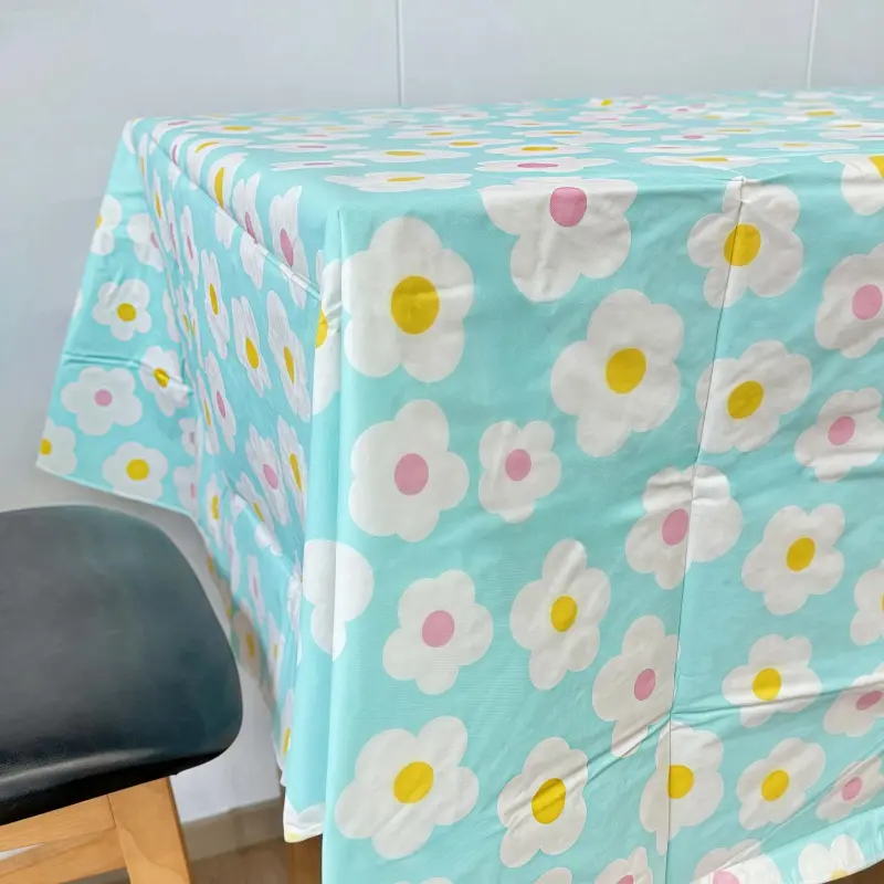 Pastel Garden Vinyl Table Cover